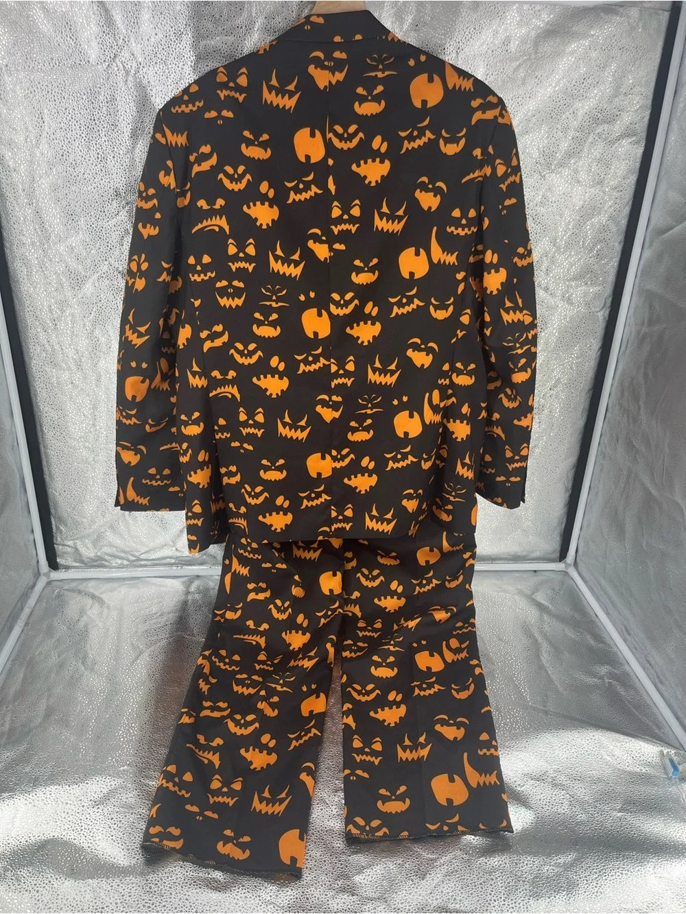 Braveman Mens Halloween Pumpkin Suit Jacket Pants 42R 36W Jack O Novelty Large